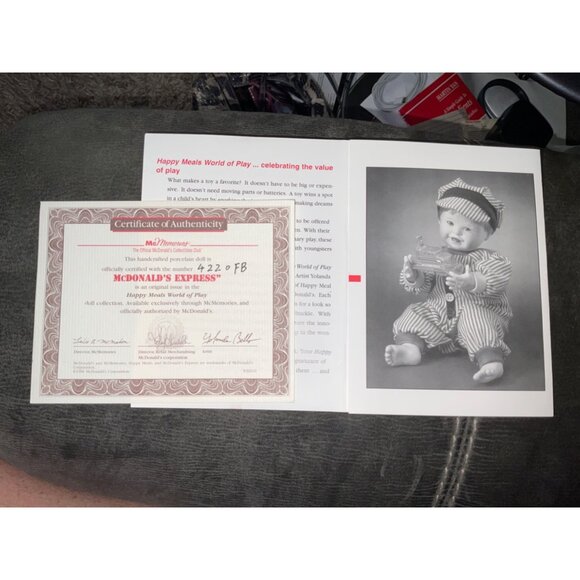 Yolanda Bello 1996 McDonalds Express Porcelain Boy Doll With COA - Picture 2 of 16